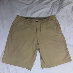 Under Armour Tan Flat Front Shorts Versatile Casual Wear